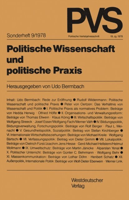 Udo Bermbach - Politische Wissenschaft und politische Praxis, E-bok