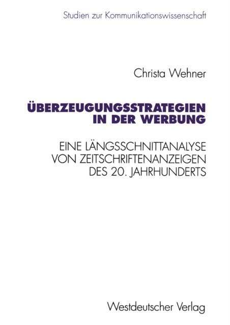 Christa Wehner - Überzeugungsstrategien in der Werbung, E-bok