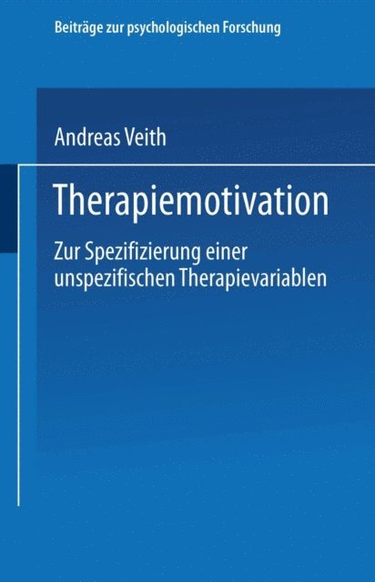 Andreas Veith - Therapiemotivation, E-bok