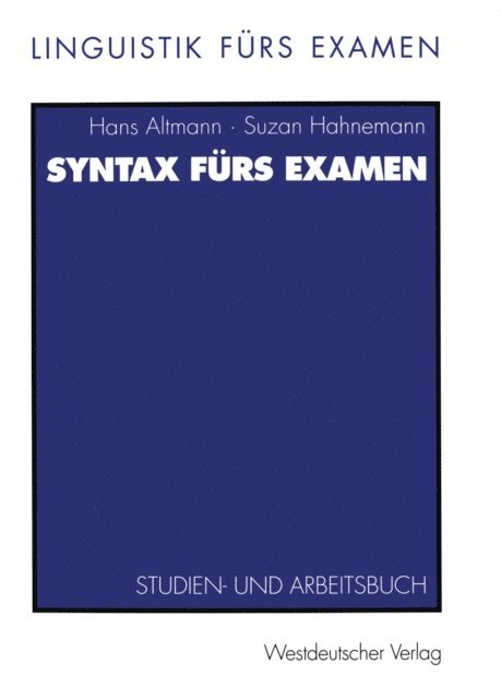 Suzan Hahnemann, Hans Altmann - Syntax fürs Examen, E-bok