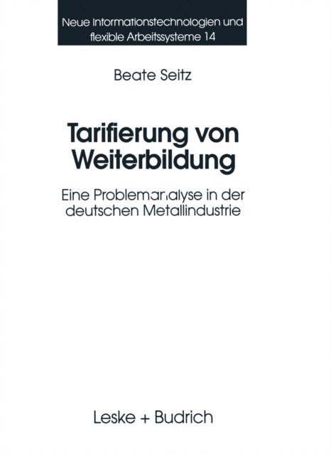 Beate Seitz - Tarifierung von Weiterbildung, E-bok