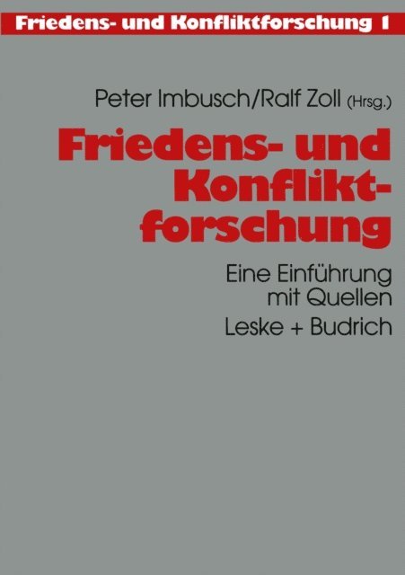 Peter Imbusch - Friedens- und Konfliktforschung, E-bok