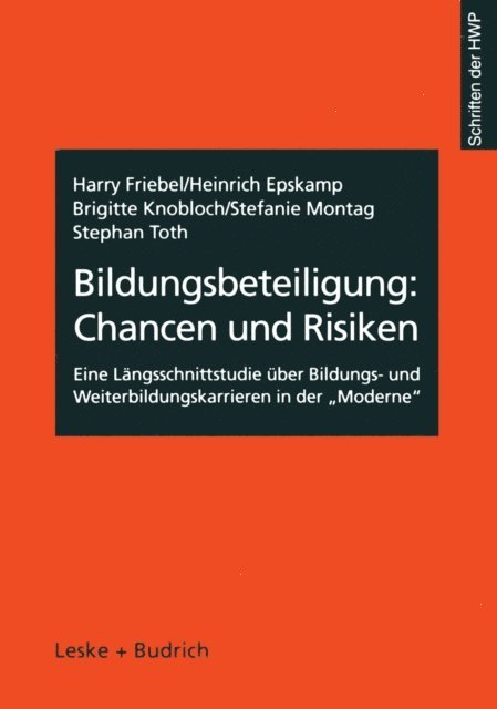 Stephan Toth, Stefanie Montag, Brigitte Knobloch, Heinrich Epskamp, Harry Friebel - Bildungsbeteiligung: Chancen und Risiken, E-bok