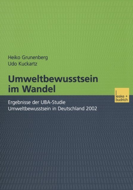 Udo Kuckartz, Heiko Grunenberg - Umweltbewusstsein im Wandel, E-bok