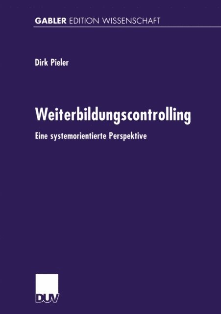Dirk Pieler - Weiterbildungscontrolling, E-bok