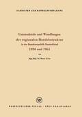 Unterschiede und Wandlungen der Regionalen Handelsstruktur