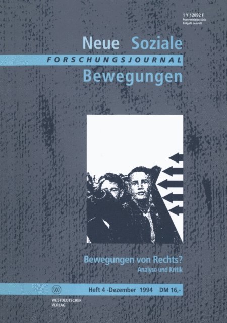 Thomas Leif, Hans-Josef Legrand, Ansgar Klein - Forschungsjournal Neue Soziale Bewegungen, E-bok