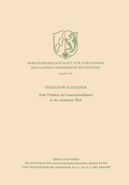 Theodor Schieder - Zum Problem des Staatenpluralismus in der modernen Welt, E-bok