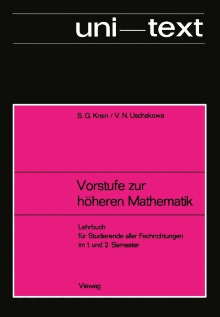 V.N. Uschakowa, Selim G. Krejn - Vorstufe zur höheren Mathematik, E-bok