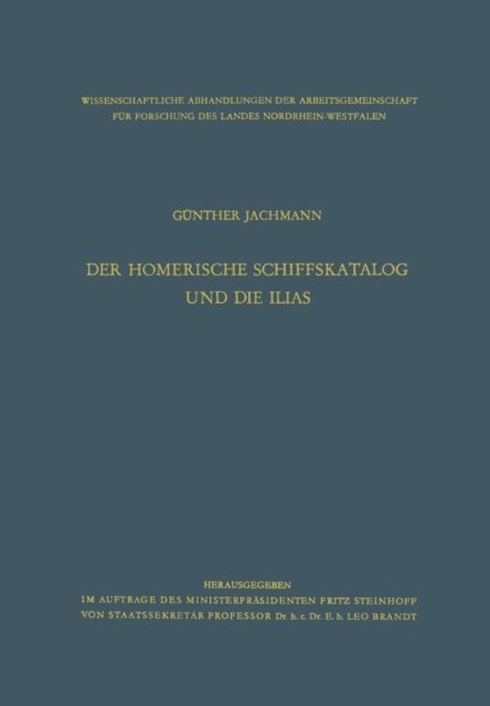 Gunther Jachmann - Der homerische Schiffskatalog und die Ilias, E-bok