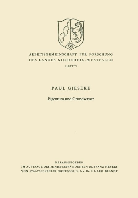 Paul Gieseke - Eigentum und Grundwasser, E-bok