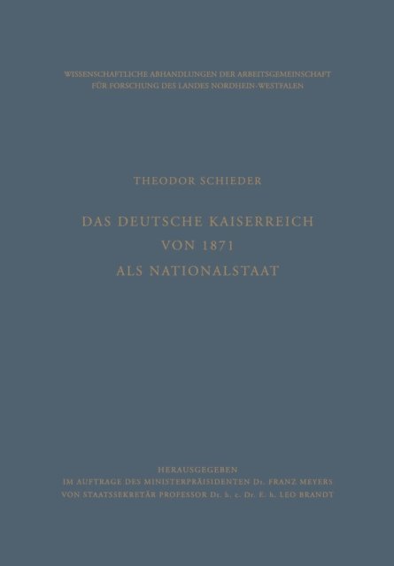 Theodor Schieder - Das Deutsche Kaiserreich von 1871 als Nationalstaat, E-bok