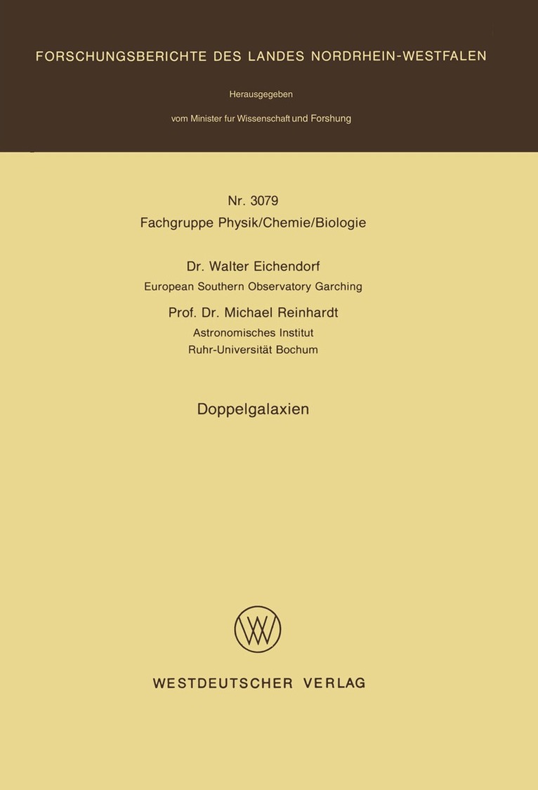 Walter Eichendorf - Doppelgalaxien, Häftad