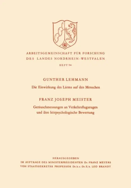 Gunther Lehmann - Die Einwirkung des Lärms auf den Menschen, E-bok. Tillgänglighet: Lägg i varukorg