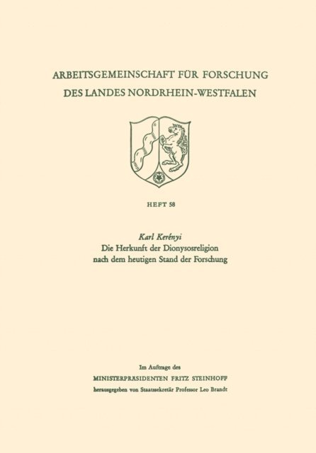 Karl Kerenyi - Die Herkunft der Dionysosreligion nach dem heutigen Stand der Forschung, E-bok. Tillgänglighet: Lägg i varukorg
