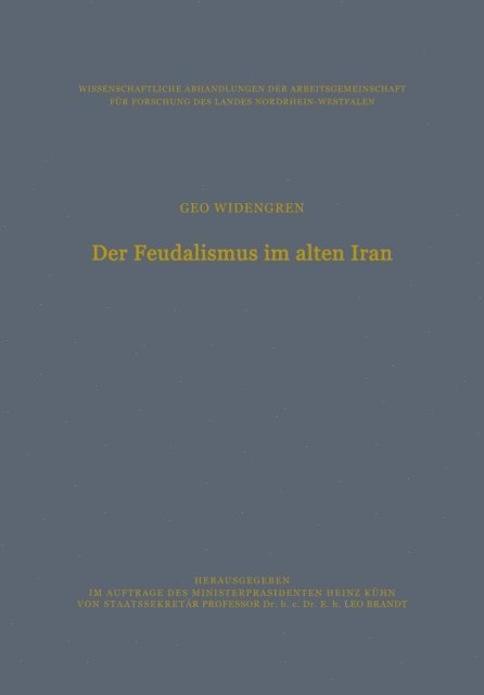 Geo Widengren - Der Feudalismus im alten Iran, E-bok