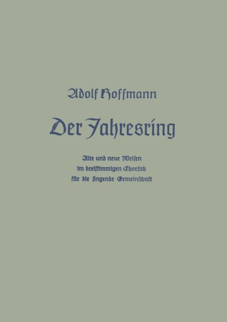 Adolf Hoffmann - Der Jahresring, E-bok