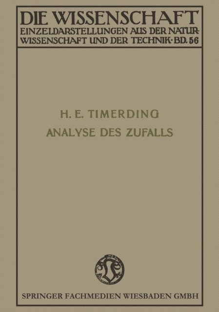 Heinrich Emil Timerding - Die Analyse des Zufalls, E-bok