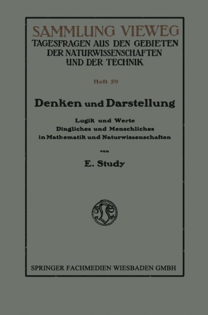 Eduard Study - Denken und Darstellung, E-bok