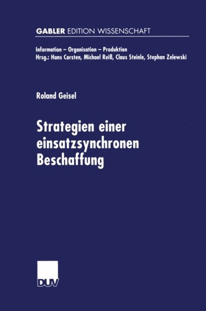 Roland Geisel - Strategien einer einsatzsynchronen Beschaffung, E-bok