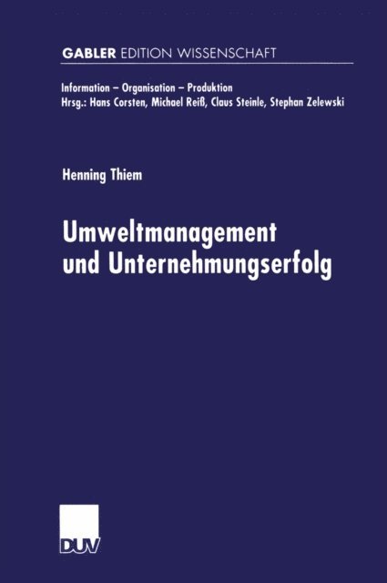 Henning Thiem - Umweltmanagement und Unternehmungserfolg, E-bok