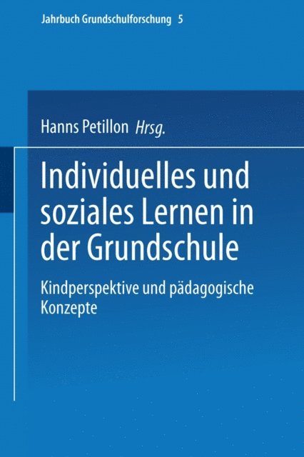 Hanns Petillon - Individuelles und soziales Lernen in der Grundschule, E-bok