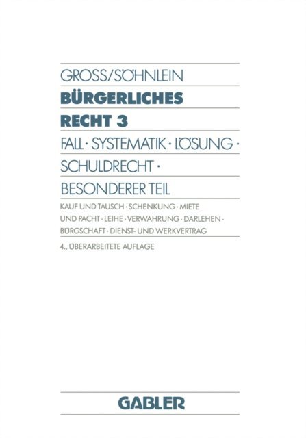 Walter Sohnlein - Bürgerliches Recht 3, E-bok