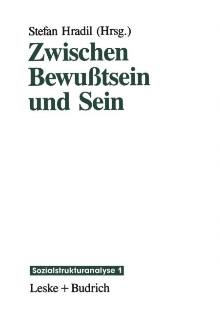 Stefan Hradil - Zwischen Bewußtsein und Sein, E-bok