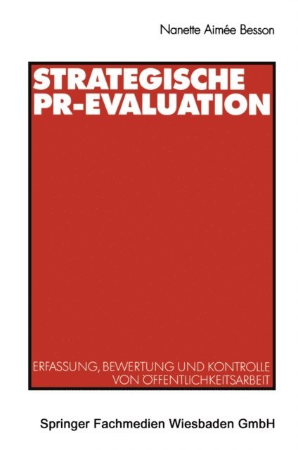Nanette Besson - Strategische PR-Evaluation, E-bok