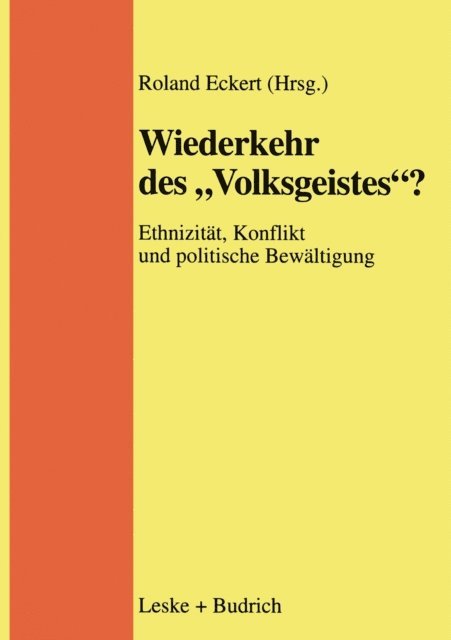 Roland Eckert - Wiederkehr des „Volksgeistes“?, E-bok