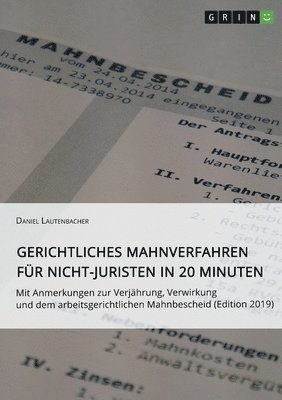Daniel Lautenbacher - Gerichtliches Mahnverfahren für Nicht-Juristen in 20 Minuten, Häftad