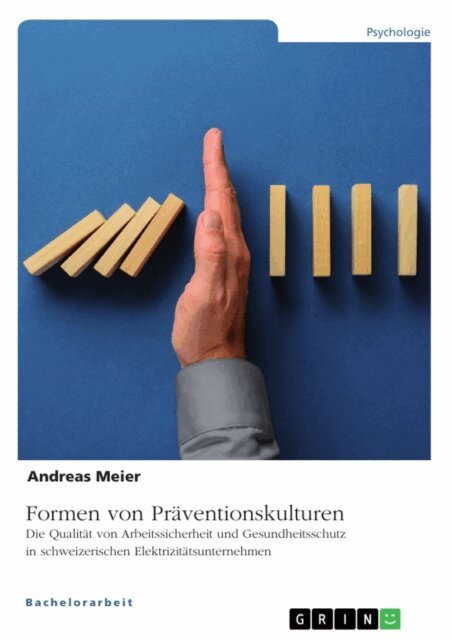Andreas Meier - Formen von Praventionskulturen. Die Qualitat von Arbeitssicherheit und Gesundheitsschutz in schweizerischen Elektrizitatsunternehmen, E-bok