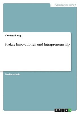 Vanessa Lang - Soziale Innovationen und Intrapreneurship, Häftad