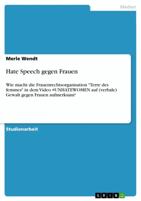 Merle Wendt - Hate Speech gegen Frauen, E-bok. Tillgänglighet: Lägg i varukorg