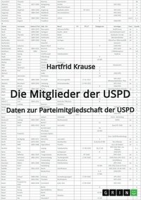 Die Mitglieder der USPD. Daten zur Parteimitgliedschaft der USPD