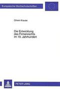 Die Entwicklung Des Firmenrechts Im 19. Jahrhundert