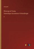 OEfversigt af Finska Vetenskaps-Societetens Foerhandlingar
