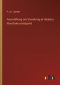 Framställning och Granskning af Herbarts filosofiske standpunkt