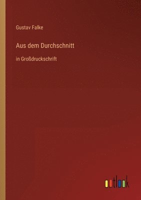 Gustav Falke - Aus dem Durchschnitt, Häftad
