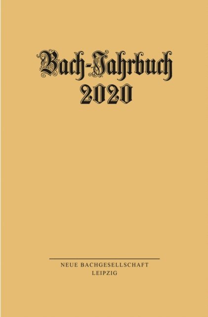 Peter Wollny - Bach-Jahrbuch 2020, E-bok