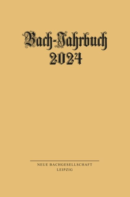 Peter Wollny - Bach-Jahrbuch 2024, E-bok