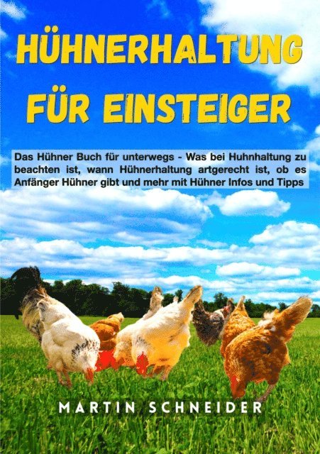 Martin Schneider - Hühnerhaltung für Einsteiger, E-bok