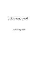 Uwe Schmidt - qui, quae, quod, Inbunden