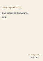 Gotthold Ephraim Lessing - Hamburgische Dramaturgie, Inbunden