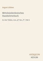 August Lübben - Mittelniederdeutsches Handwörterbuch, Inbunden