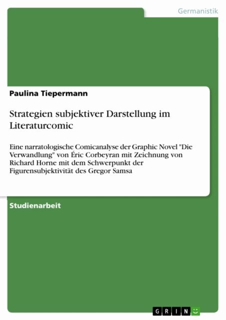 Paulina Tiepermann - Strategien subjektiver Darstellung im Literaturcomic, E-bok