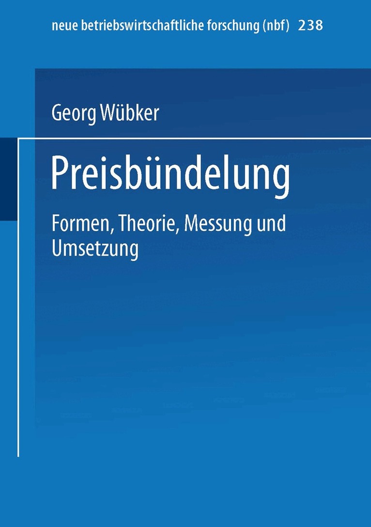 Georg Wübker - Preisbündelung, Häftad