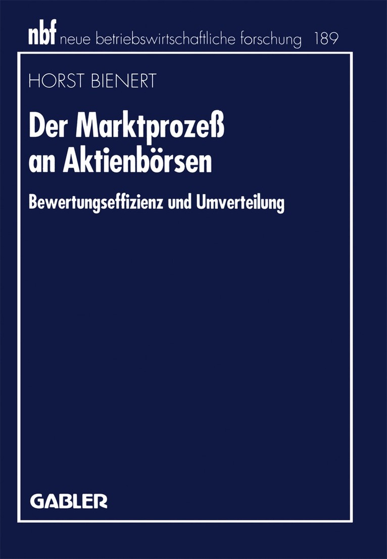 Der Marktprozeß an Aktienbörsen