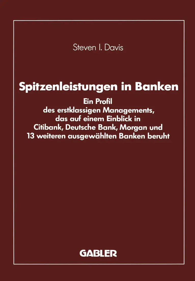 Steven I. Davis - Spitzenleistungen in Banken, Häftad. Tillgänglighet: Lägg i varukorg