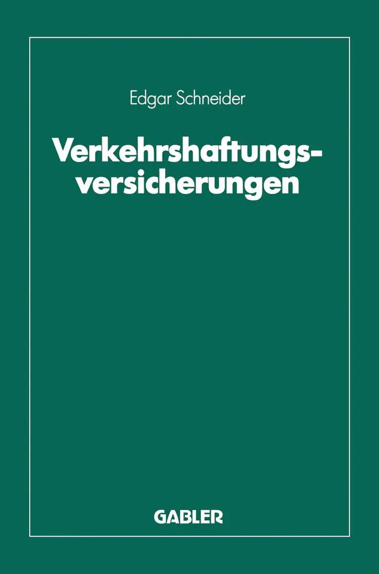 Edgar Schneider - Verkehrshaftungsversicherungen, Häftad. Tillgänglighet: Lägg i varukorg